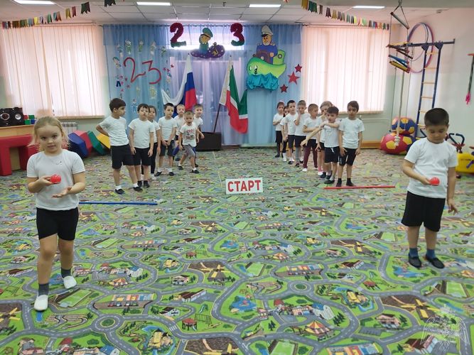 Спортивные развлечения для детей «Со спортом дружат все!» посвященное 23 Февраля