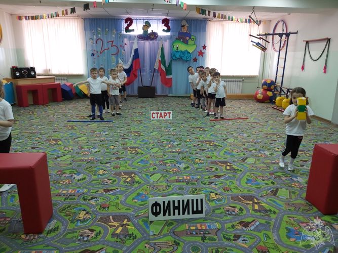 Спортивные развлечения для детей «Со спортом дружат все!» посвященное 23 Февраля