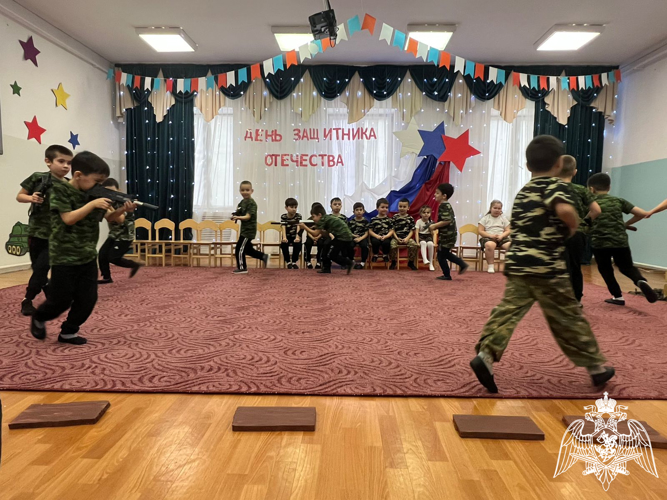 Музыкально-спортивные праздники,повященные Дню защитника Отечества. Мероприятия прошли в филиале № 4. 
