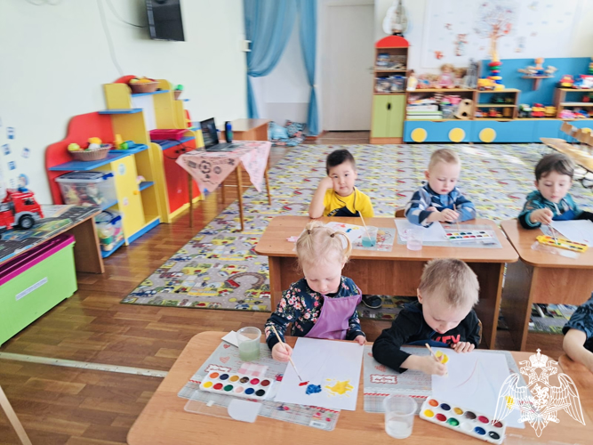 Занятия в вторых младших группах "Праздничный салют для пап к 23 февраля".